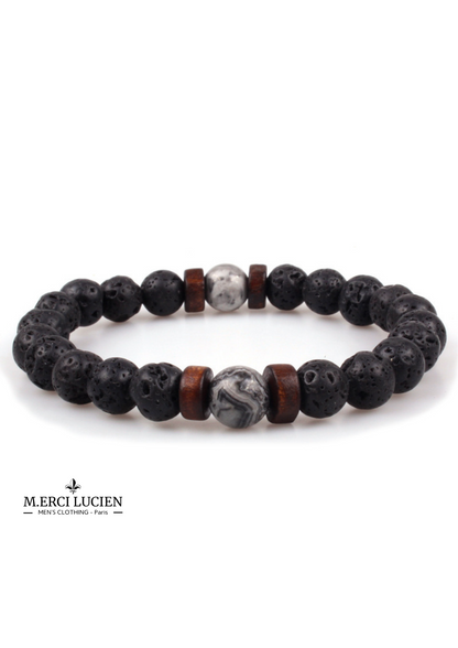 Bracelet en Pierres Naturelles Volcaniques