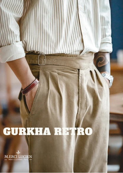 Pantalon Gurkha Retro pour Homme en coton